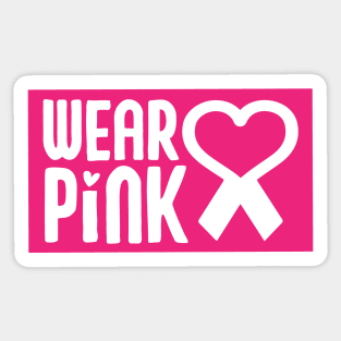 wear pink gift, Breast Cancer Awareness ribbon month 2022 Sticker